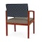 Lesro Lenox Wood Wide Guest Chair Wood Frame, Cherry, RS Night Sky Back, MD Farro Seat LW1201 - alternate 3